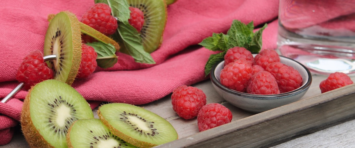 Himbeer-Kiwi-Minze-Wasser Rezept