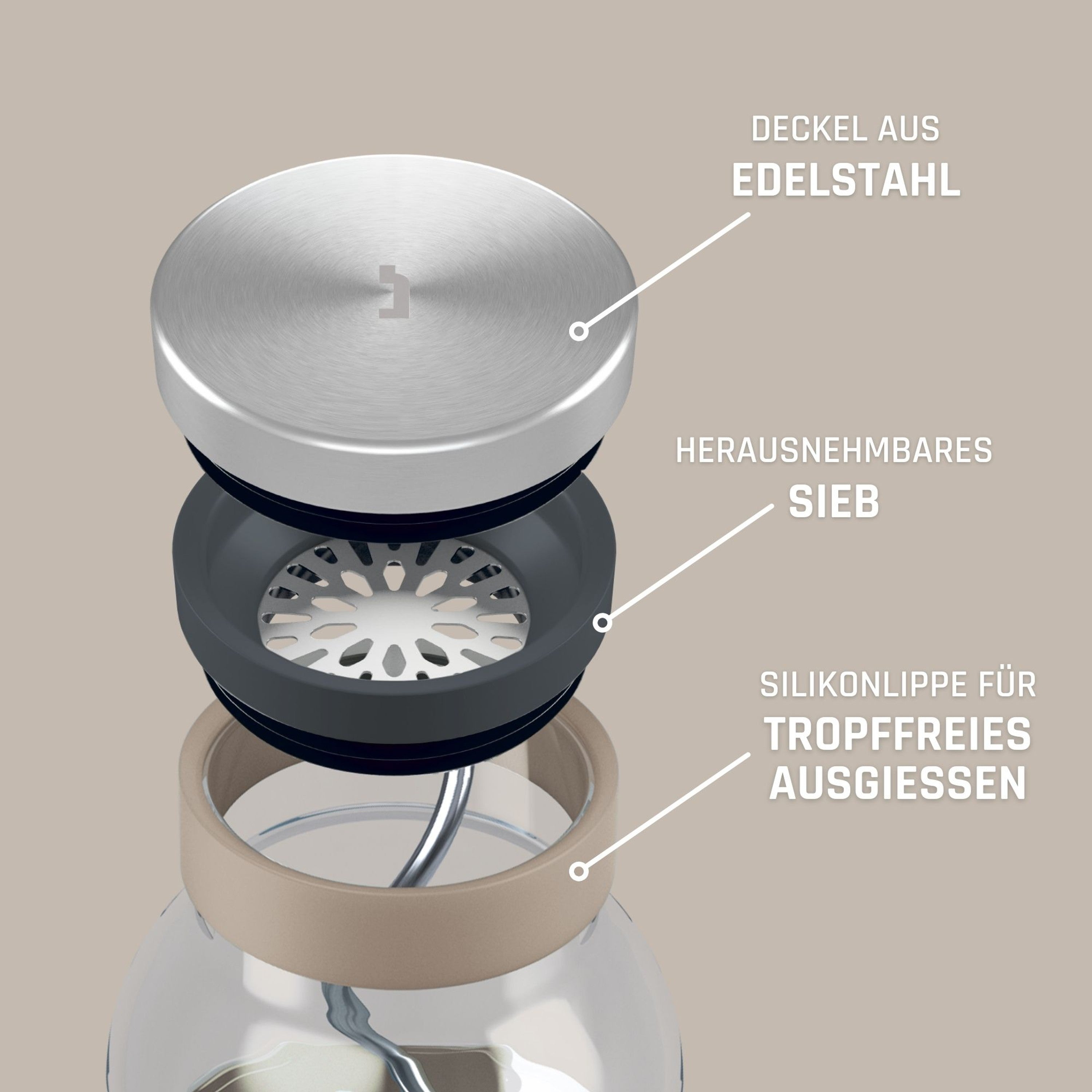 Glaskaraffe SUND 1.100ml